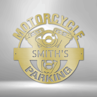 Thumbnail for Motorcycle Parking Monogram - Steel Sign