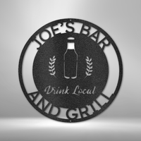 Thumbnail for Drink Local Monogram - Steel Sign