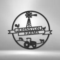 Thumbnail for Farm Banner Monogram - Steel Sign