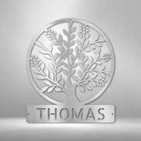 Thumbnail for Simple Tree Monogram - Steel Sign