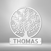 Thumbnail for Simple Tree Monogram - Steel Sign