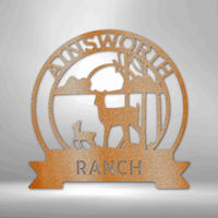 Thumbnail for Ranch Sun Set Monogram - Steel sign