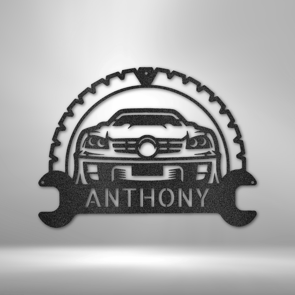 Classic Car Monogram - Steel Sign