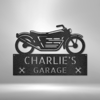 Thumbnail for Motorcycle Adventure Monogram - Steel Sign