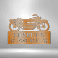 Thumbnail for Motorcycle Adventure Monogram - Steel Sign