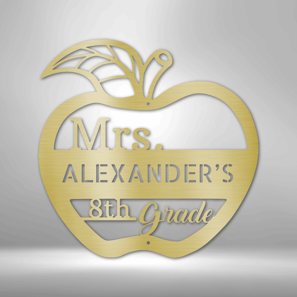 Teacher Appreciation Monogram - Steel Sign