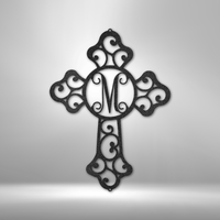 Thumbnail for Initial Cross Monogram - Steel Sign