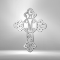 Thumbnail for Initial Cross Monogram - Steel Sign