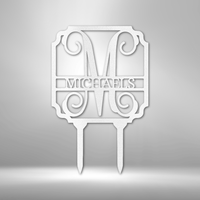 Thumbnail for Vine Stake Monogram - Steel Sign