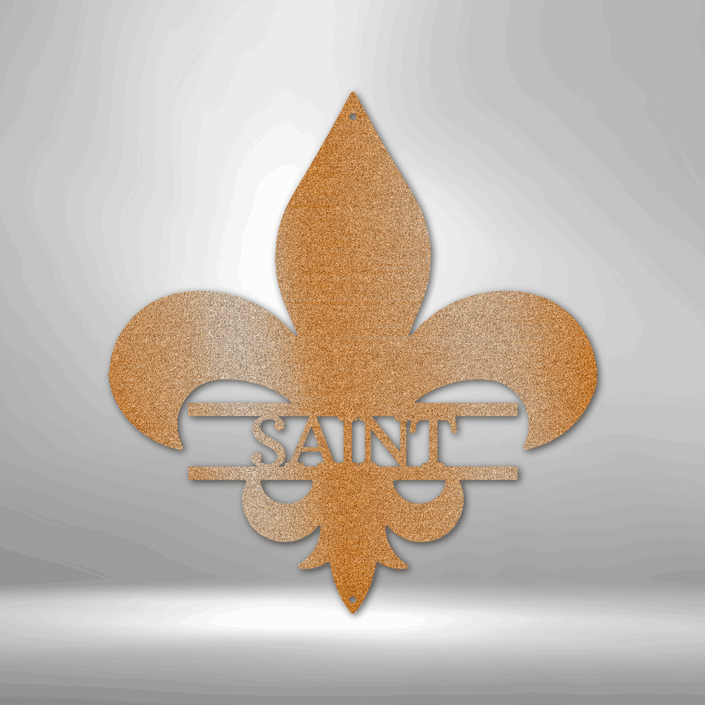 Classic Fleur De Lis Monogram - Steel Sign