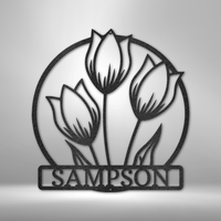 Thumbnail for Wild Tulip Monogram - Steel Sign