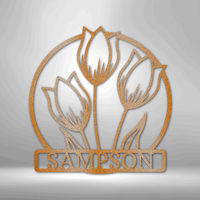 Thumbnail for Wild Tulip Monogram - Steel Sign