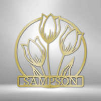 Thumbnail for Wild Tulip Monogram - Steel Sign