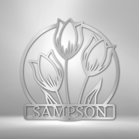 Thumbnail for Wild Tulip Monogram - Steel Sign