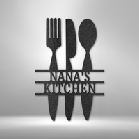 Thumbnail for Kitchen Utensil Monogram - Steel Sign