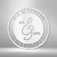 Thumbnail for Mr. and Mrs. - Steel Sign