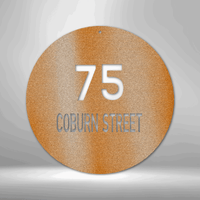 Thumbnail for Circle Address - Steel Sign